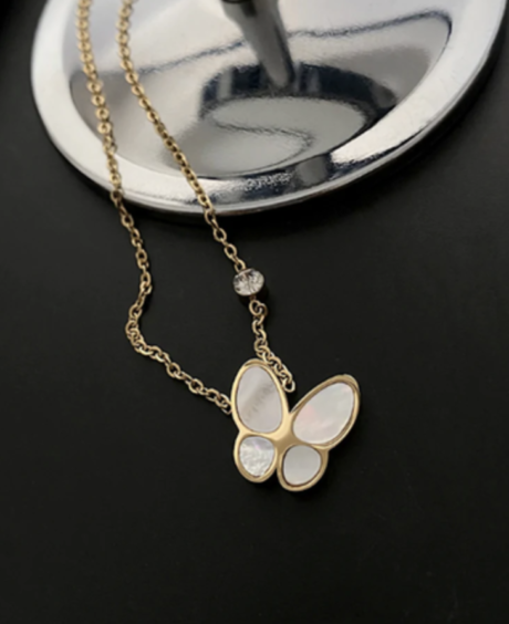Womens Necklace With Butterfly Pedant