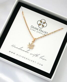 ✨Iconic Gold Cannabis Leaf Necklace