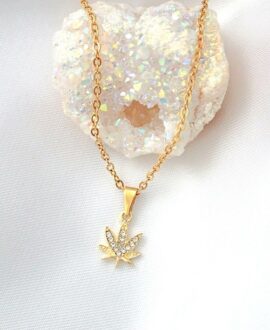 ✨Iconic Gold Cannabis Leaf Necklace
