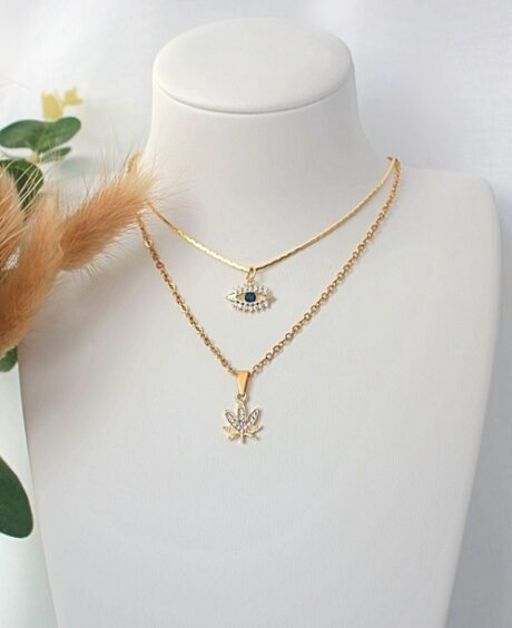 ✨Iconic Gold Cannabis Leaf Necklace