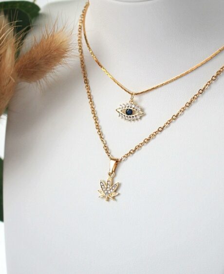 ✨Iconic Gold Cannabis Leaf Necklace
