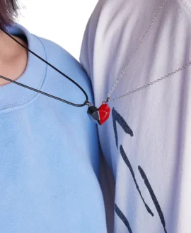 2Pcs Magnetic Heart Couple Necklace For Women Men Lover Valentine's
